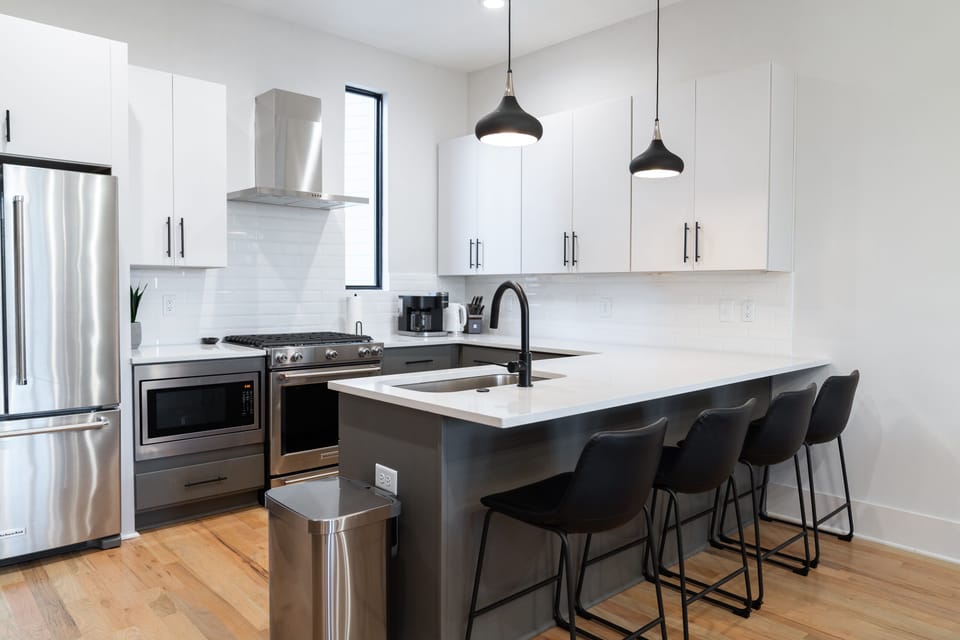 Bright open kitchen