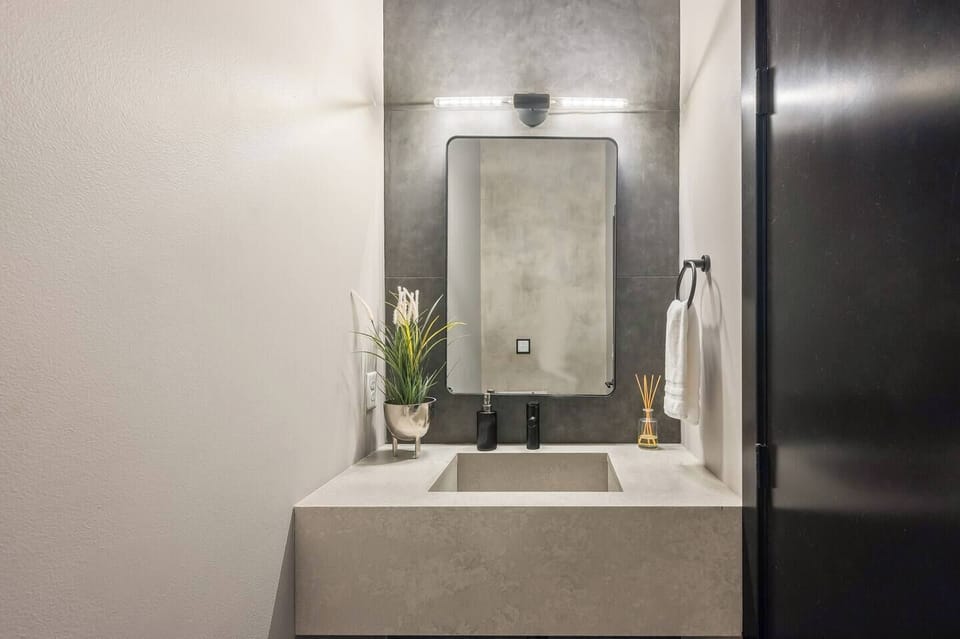 Main level powder bathroom.