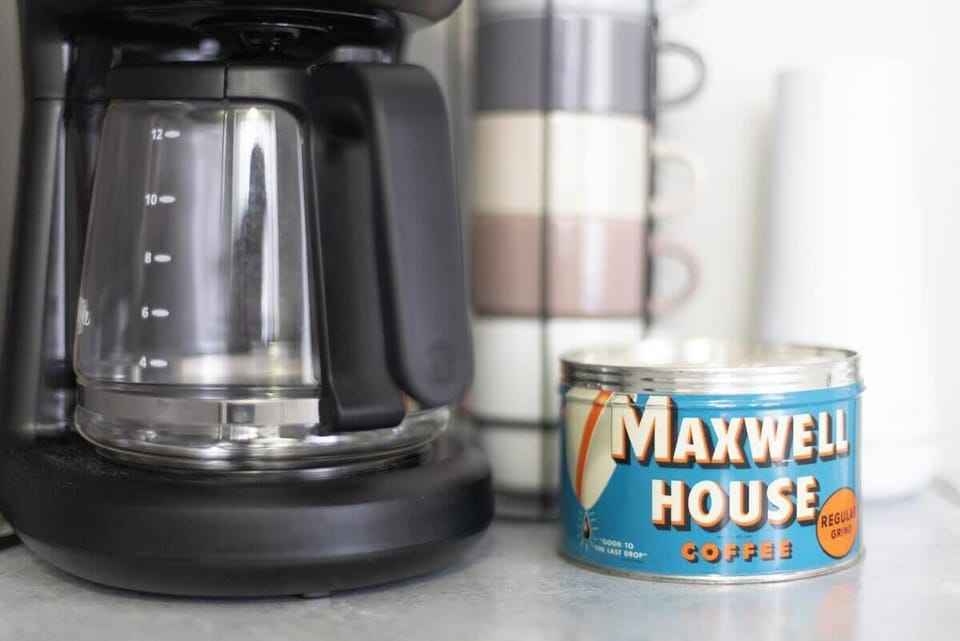- Coffee station with maker, mugs and classic Maxwell House   - Airbnb kitchen setup ready for fresh morning brews   - Convenient amenities for comfortable guest stay  