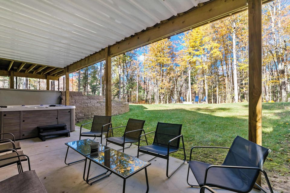 Lower patio seating