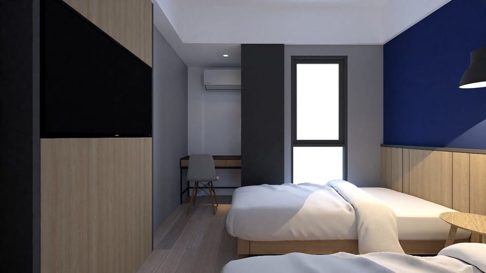 Desk, free WiFi, bed sheets