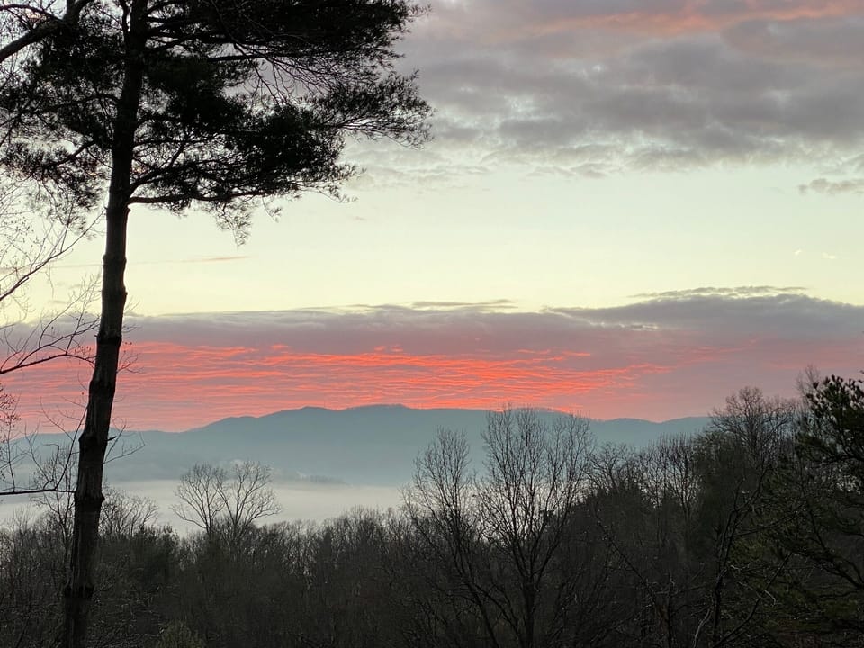 Sunrise view from the Deck