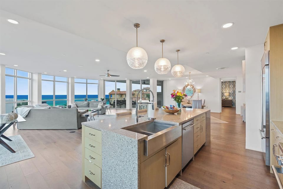 Kitchen to living view
