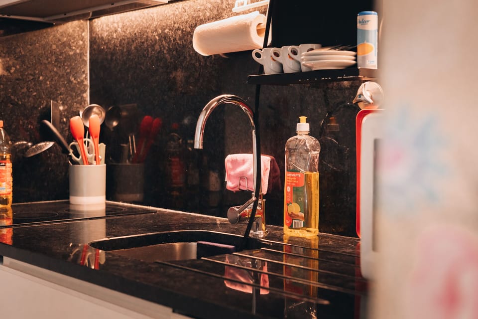 Apartment | Private kitchen | Fridge, microwave, stovetop, toaster