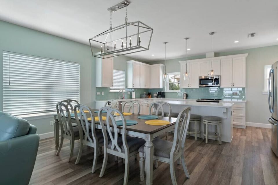 More formal dinner space but still has that casual beach feel