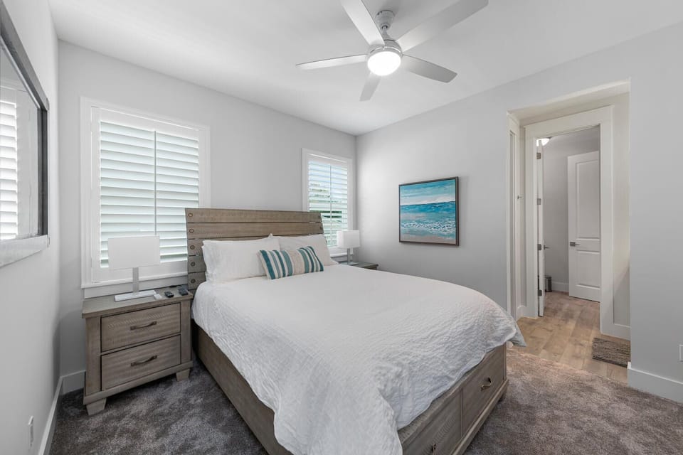 Guest bedroom #4 with queen bed and Smart TV