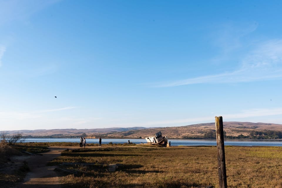 Iconic shipwrecked boat on Tomales Bay -- 7 minute walk from house