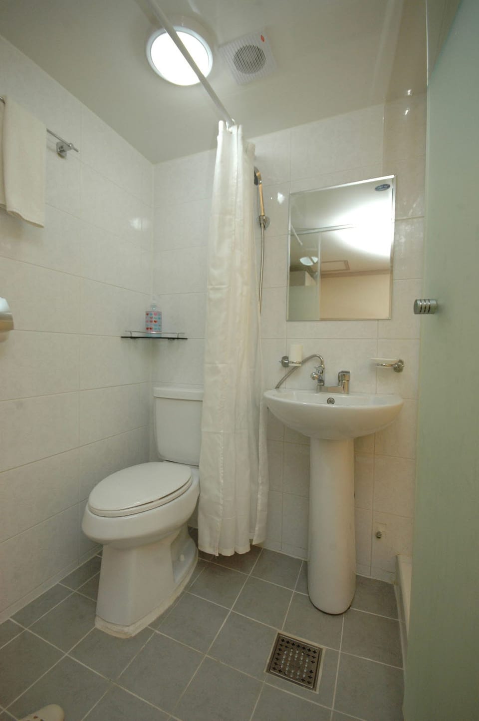 Shower, free toiletries, hair dryer, slippers