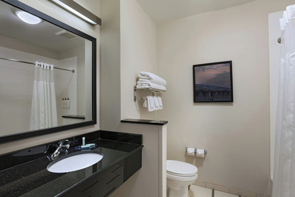 Hair dryer, towels