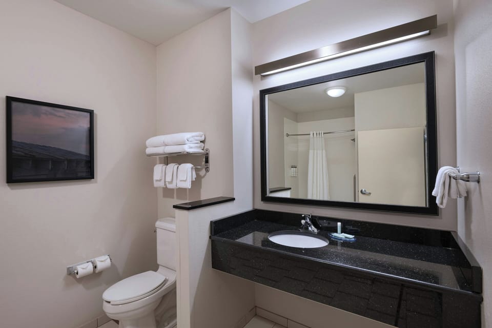 Hair dryer, towels