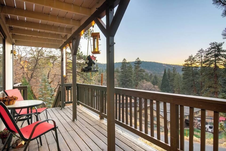 Front deck with views