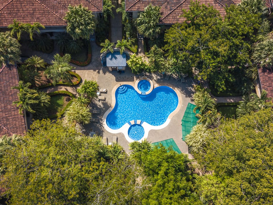 The heart of Casa Del Sol is the pool and lounging area in the center of it all.