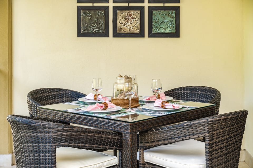 Comfortable, elegant and waiting for you to pour the bubbly!