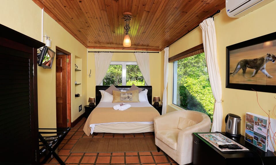 Standard Double or Twin Room, 1 Queen Bed, Patio, Mountain View | Living room | 32-inch flat-screen TV with digital channels, TV, Netflix