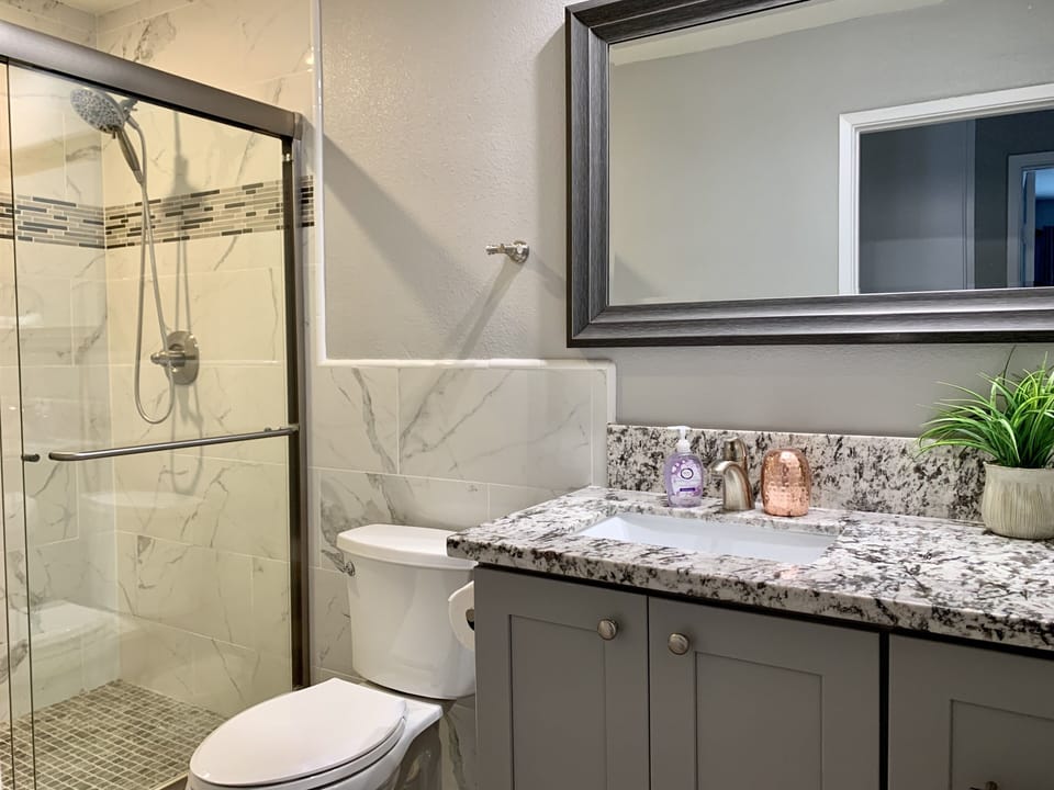 Bathroom by hallway in first flloor.