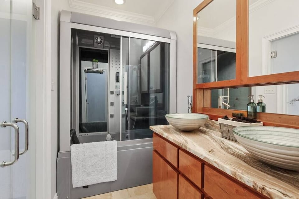 2nd floor bathroom with shower tub combo