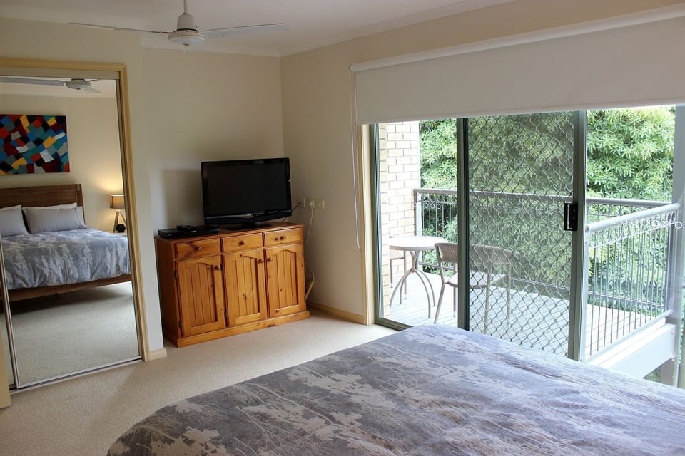 Master bedroom with balcony