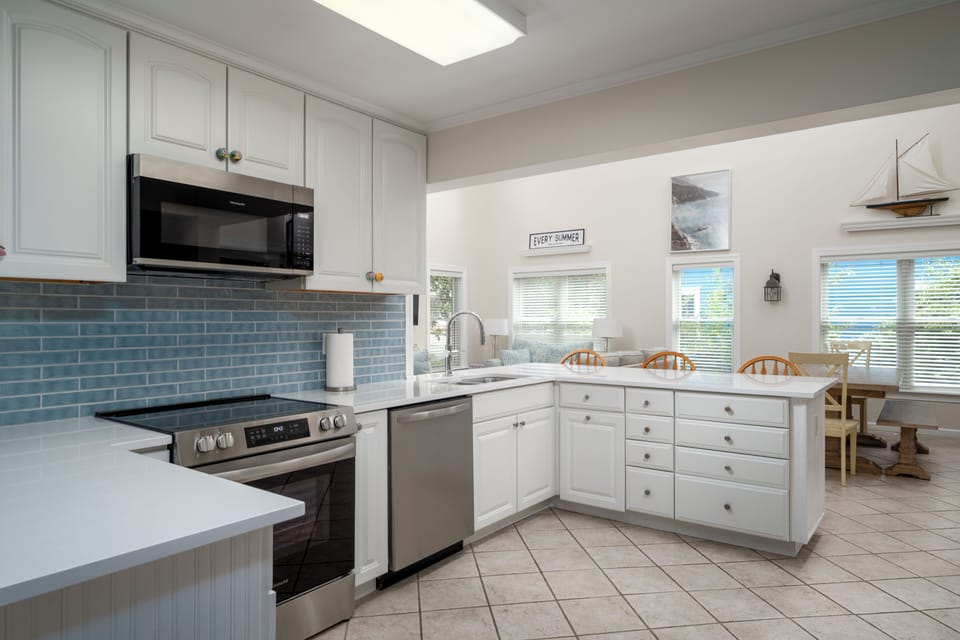 Well-appointed kitchen for family meals at home.