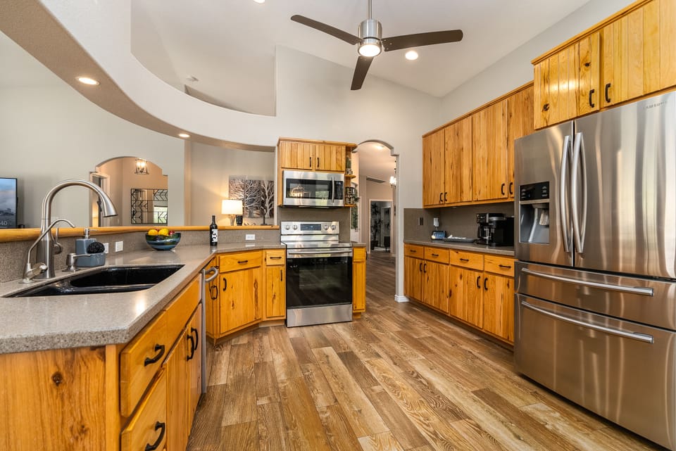 Fully stocked kitchen