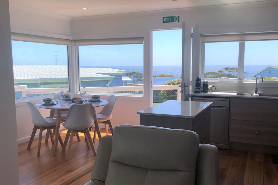 Open plan dining/living/kitchen - bright house with lots of windows