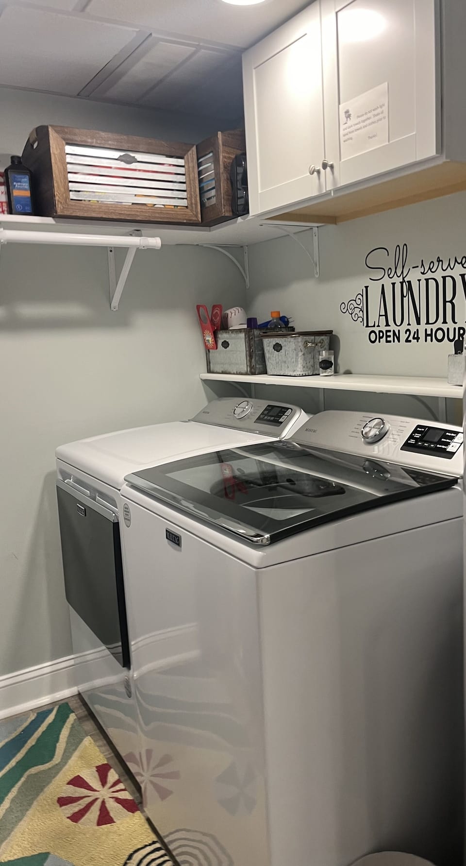 New Maytag washer and dryer for added convenience.  