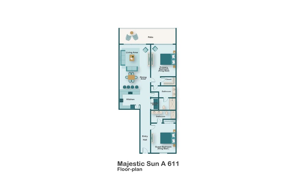Expansive views of the Emerald Coast from the 6th Floor of Majestic Sun!