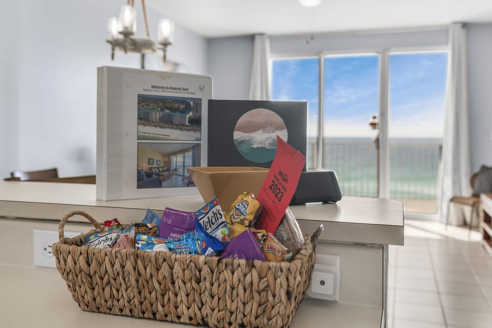 Welcome basket provided!
