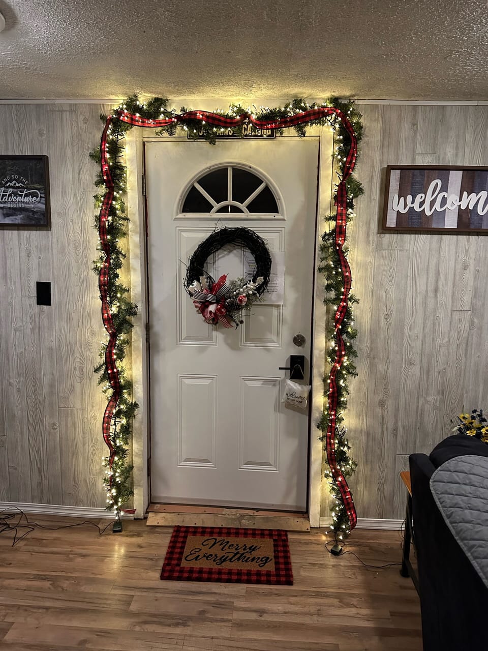 Doorway is all lit up!