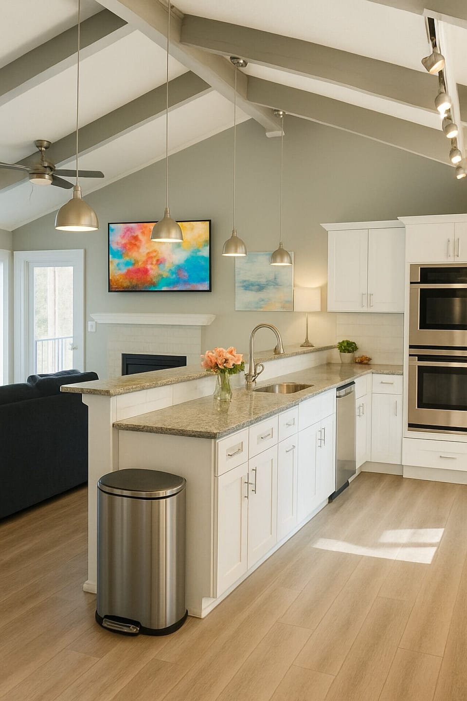 Open Concept Kitchen and Living Room.