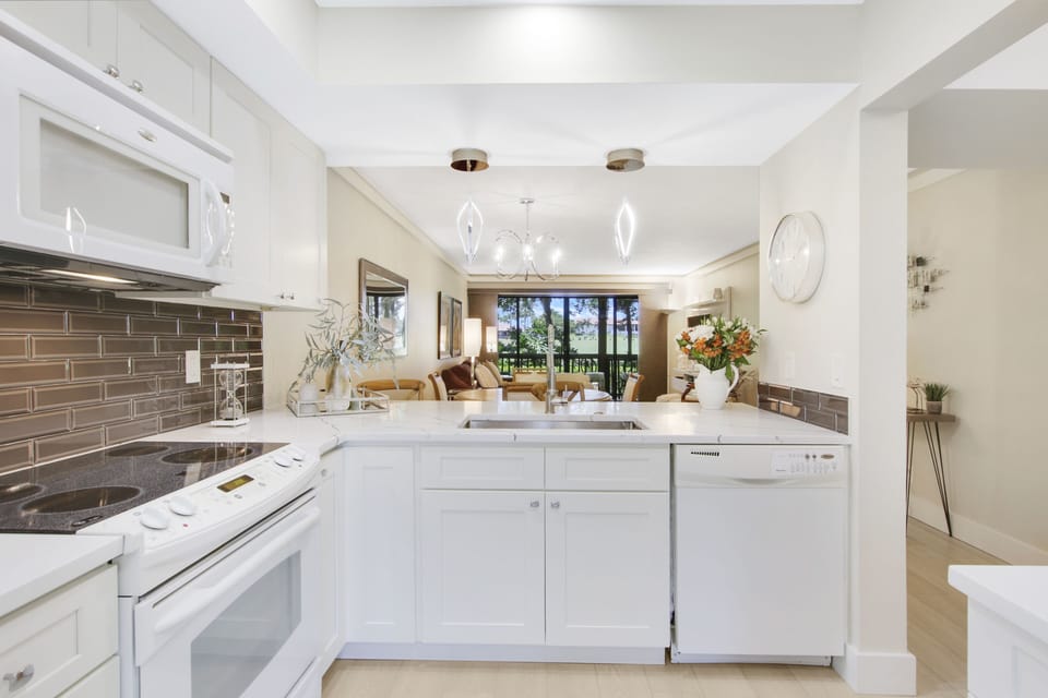 Golf views from the kitchen