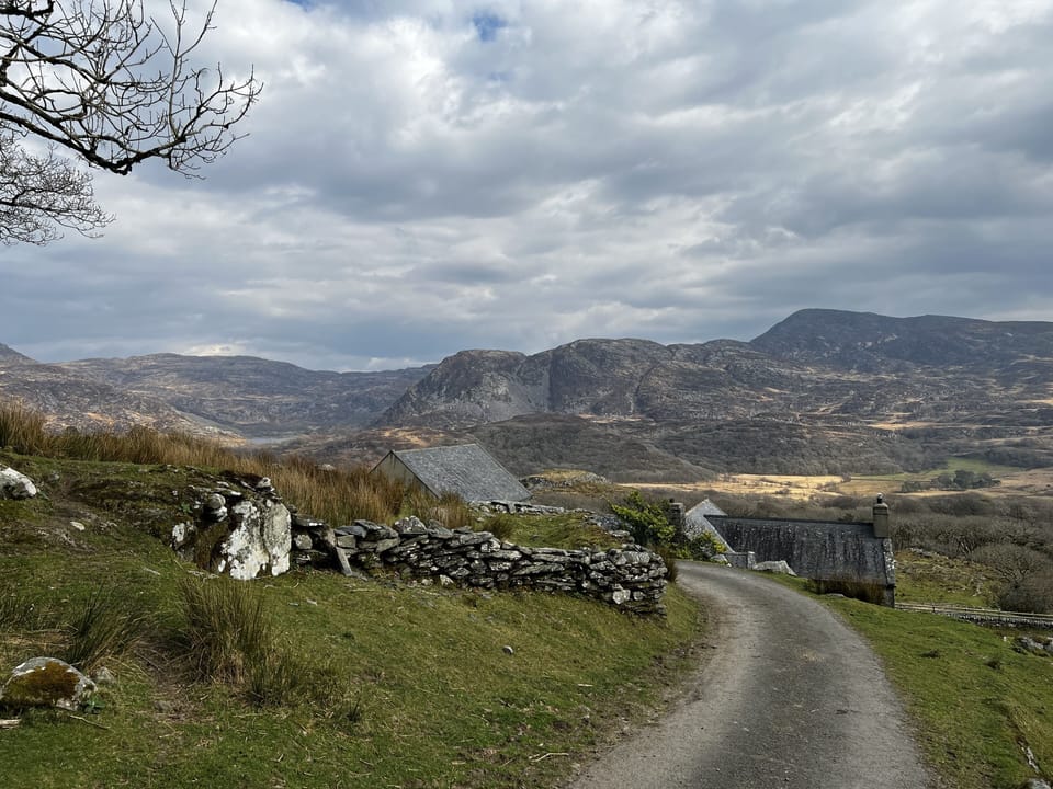 5 minutes into the hills 