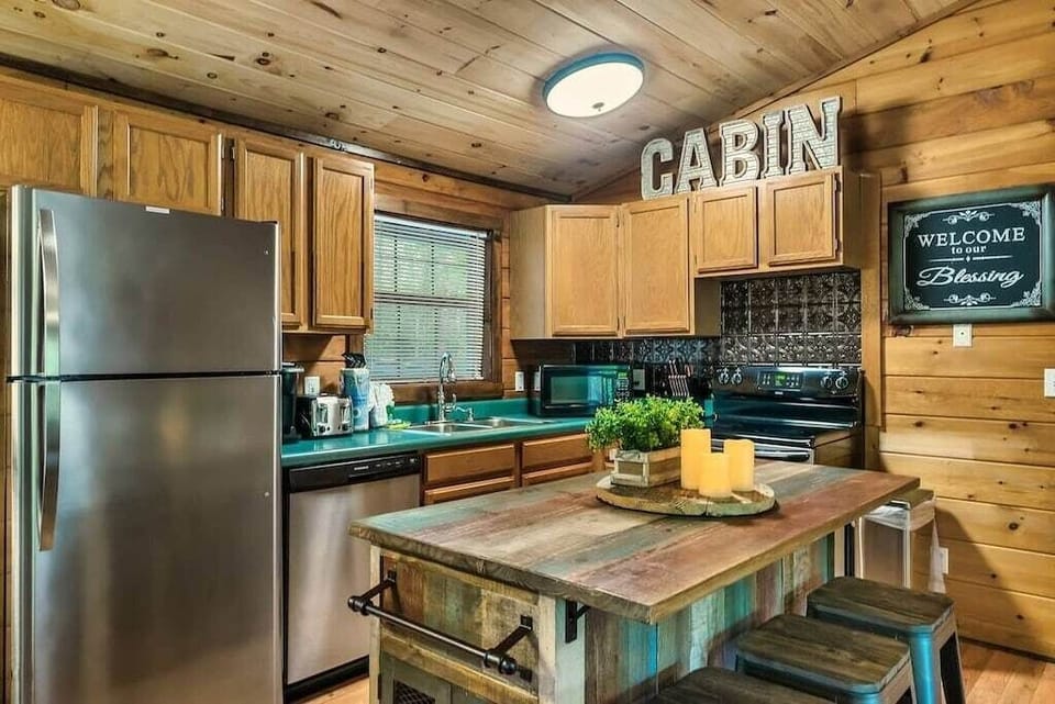 The Blessing Cabin's fully equipped kitchen