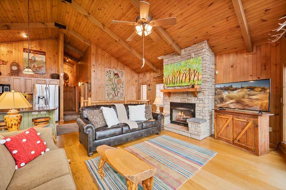 Snuggle up by the fire on a chilly day 