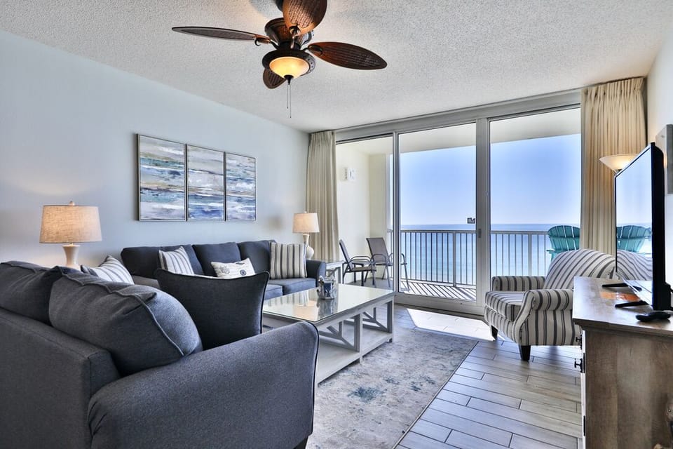 Gulf front living room.
