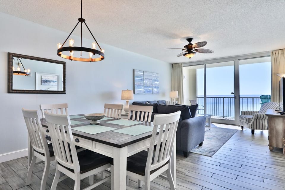 Gulf view from the dining table.