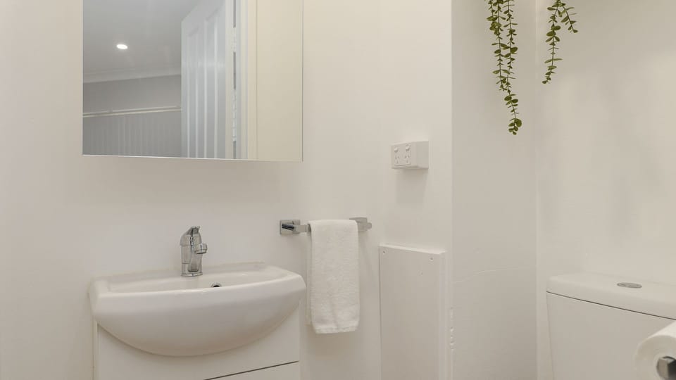 Downstairs bedroom powder room