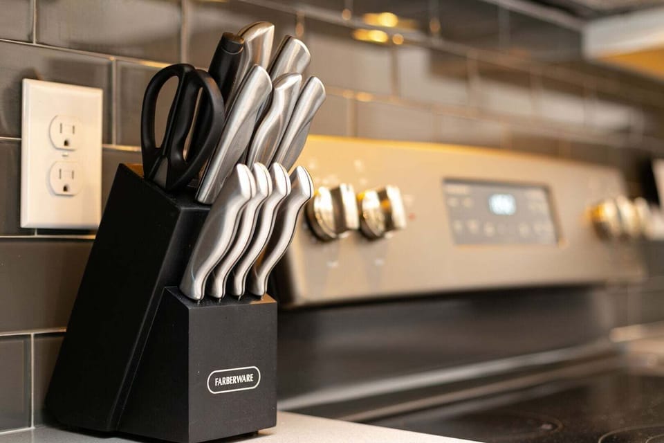 Stainless steel appliances.