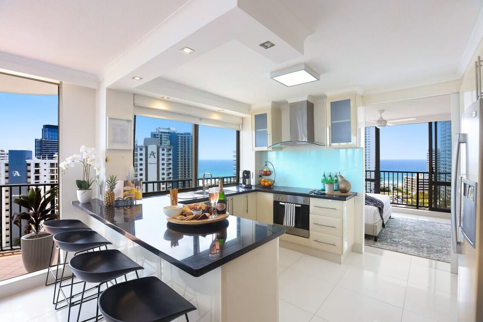 Kitchen with views from every angle
