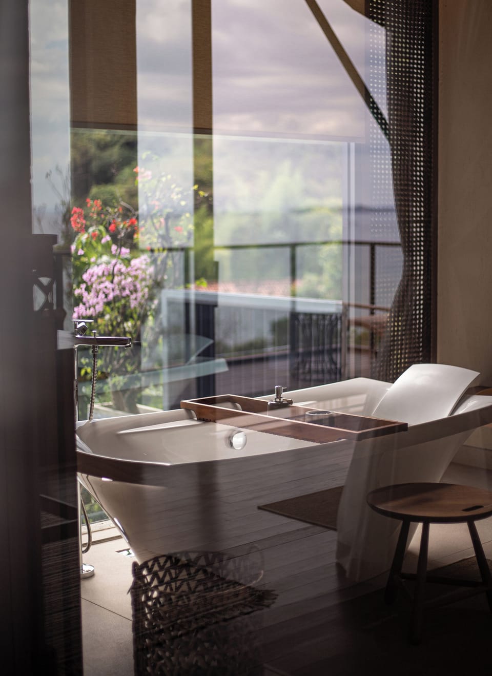 Founder's Home | Bathroom | Separate tub and shower, eco-friendly toiletries, hair dryer, bathrobes