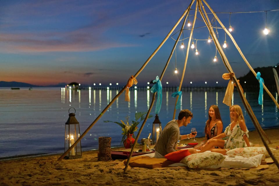 Private beach, white sand, sun loungers, beach umbrellas
