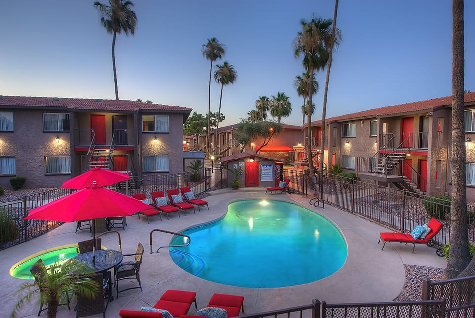 A heated pool