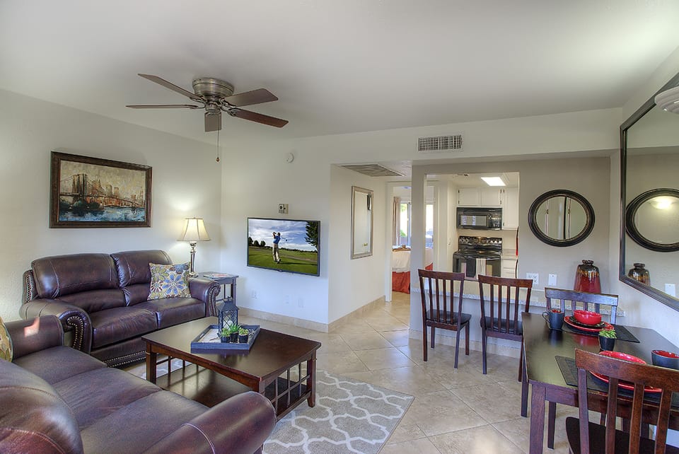 Apartment, 1 Bedroom | Living room | TV, fireplace
