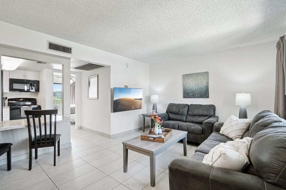 Apartment, 1 Bedroom | Living area | TV, fireplace