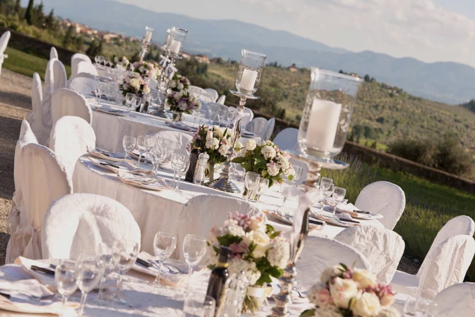 Outdoor banquet area