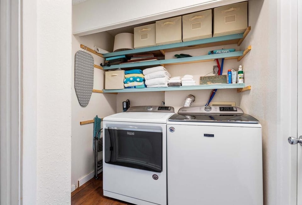Full sized in unit laundry center!