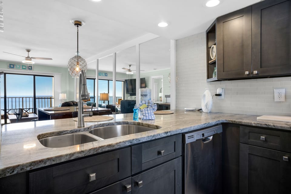 Kitchen to living room view