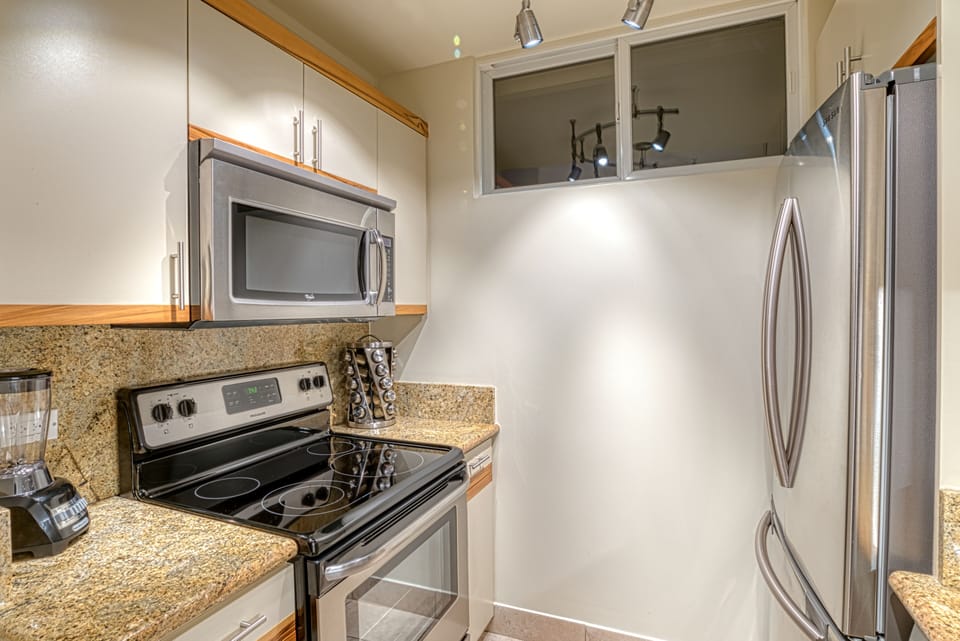 Full size fridge, range and micro