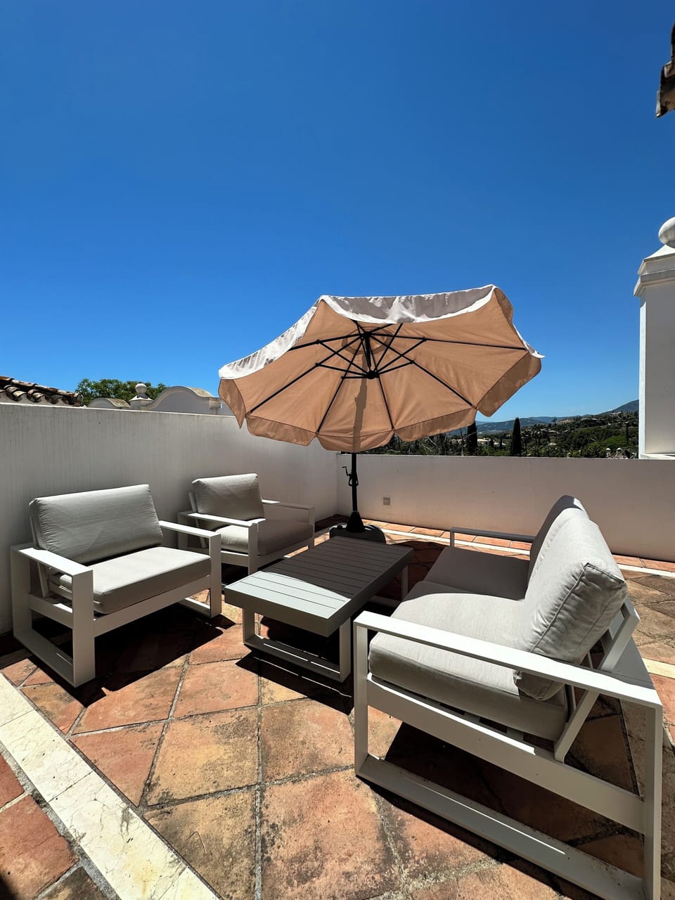 The terrace on the first floor