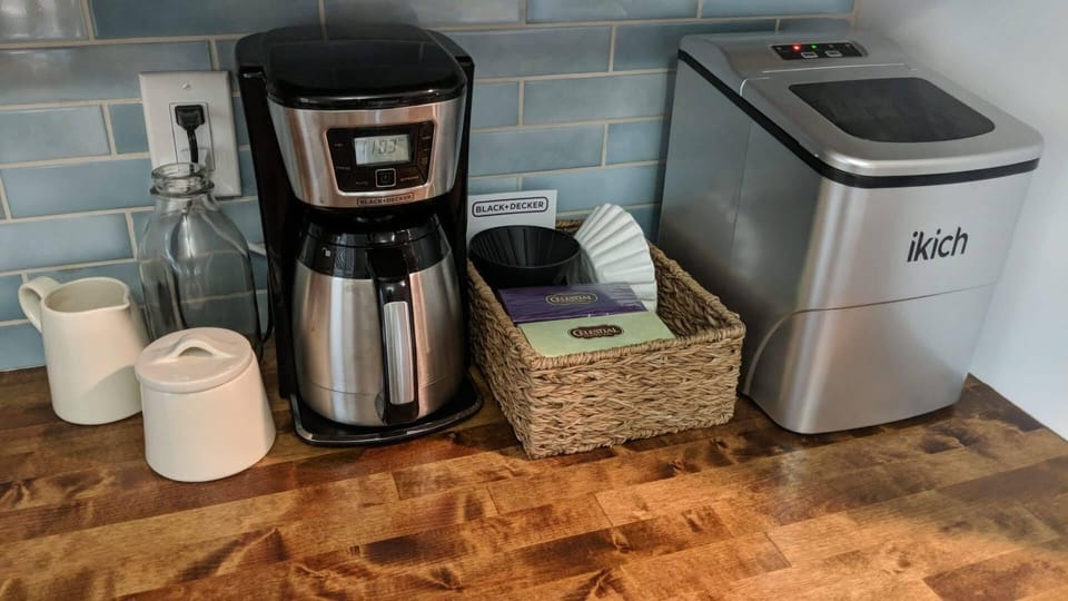 We provide both coffee and filters for your convenience.