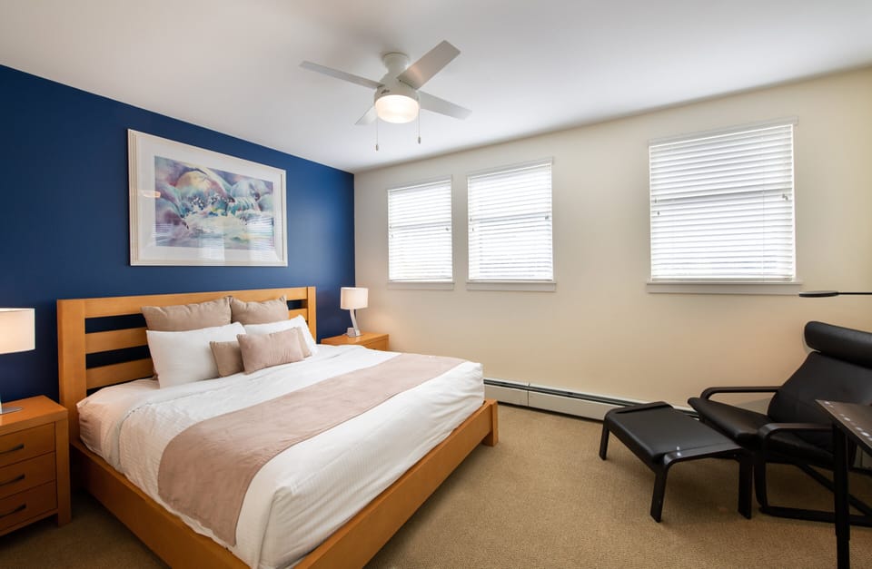Bedroom, Room, Indoors, Ceiling Fan, Furniture